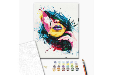 Mal efter tal - Colorful girl