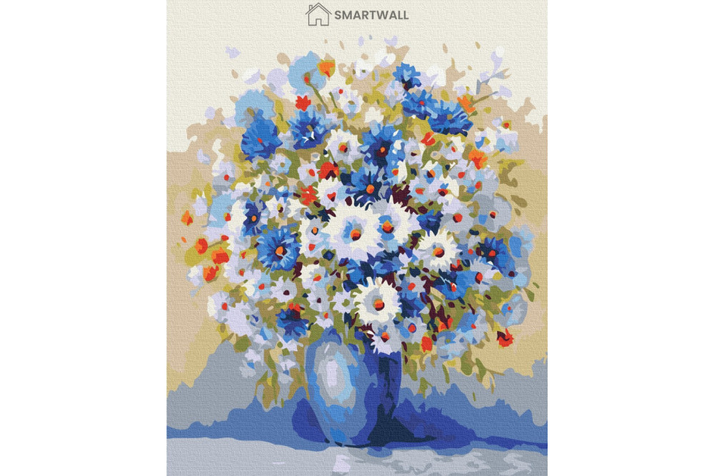 Mal efter tal - Field bouquet - blomster