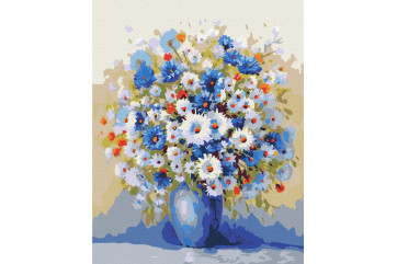 Mal efter tal - Field bouquet - blomster
