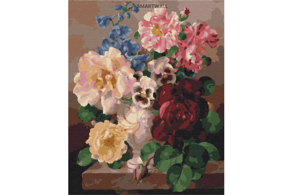 Mal efter tal - Lush still life - blomster
