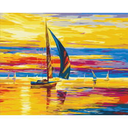 Mal efter tal - Sunrise afloat - landskaber