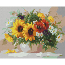 Mal efter tal - Sunny still life - blomster