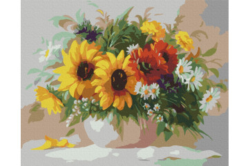 Mal efter tal - Sunny still life - blomster