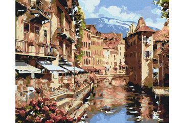 Mal efter tal - Austrian town - landskaber