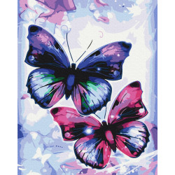 Mal efter tal - Shiny butterflies - dyr