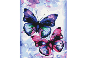 Mal efter tal - Shiny butterflies - dyr