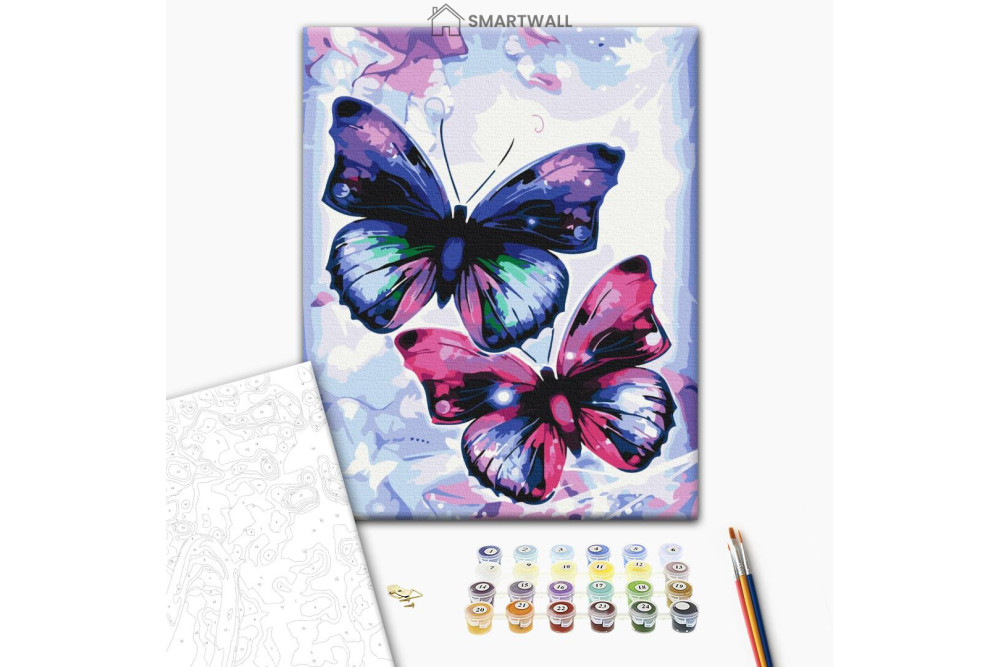 Mal efter tal - Shiny butterflies