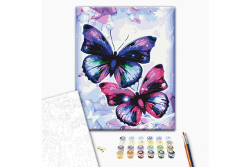 Mal efter tal - Shiny butterflies