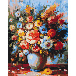 Mal efter tal - Luxurious bouquet in a vase - blomster