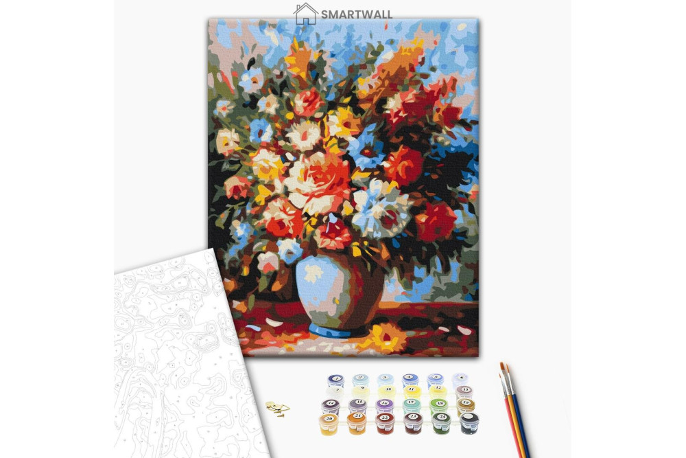 Mal efter tal - Luxurious bouquet in a vase