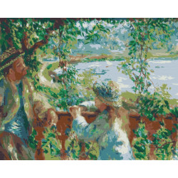 Mal efter tal - Near the Lake. Pierre-Auguste Renoir - landskaber