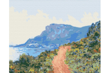 Mal efter tal - Mountain road in Monaco. Claude Monet - landskaber