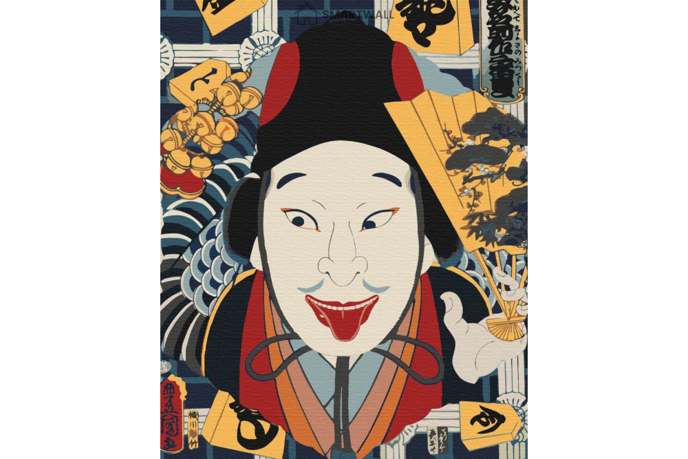Mal efter tal - Portrait of an Actor by Toyohara Kunichika - diverse