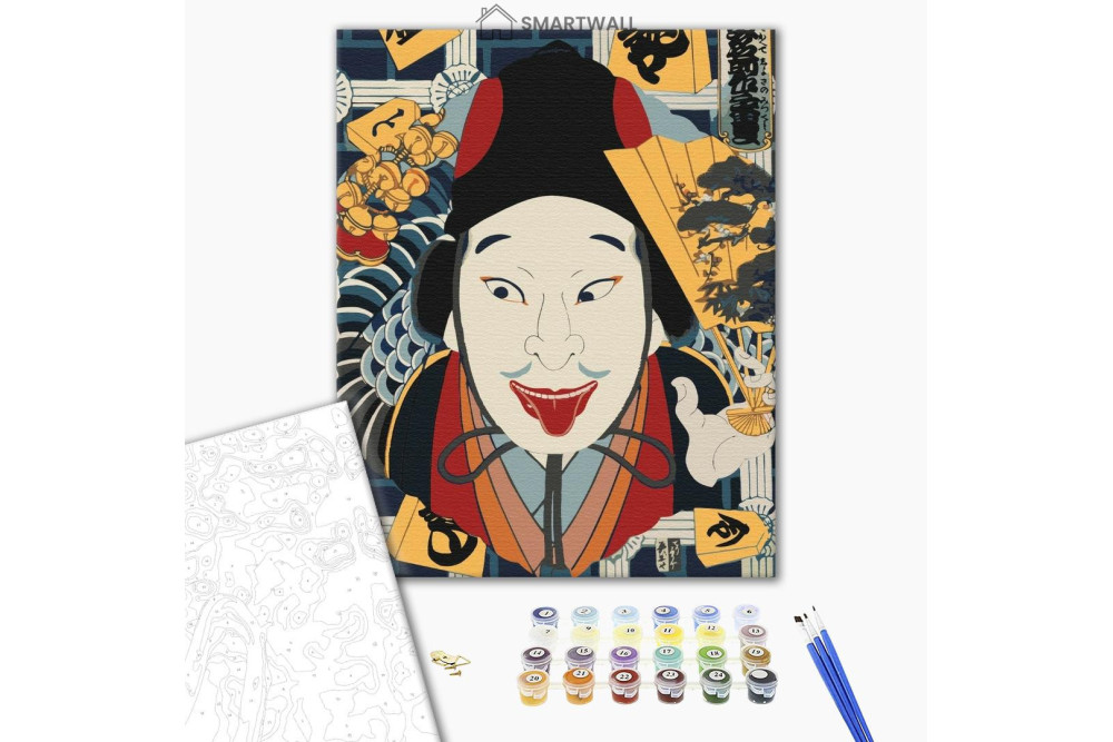 Mal efter tal - Portrait of an Actor by Toyohara Kunichika