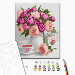 Mal efter tal - Purple still life