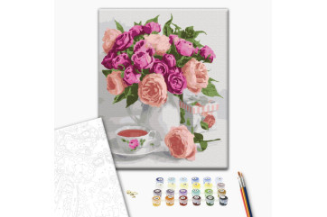 Mal efter tal - Purple still life