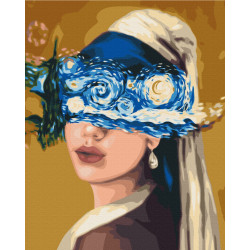 Mal efter tal - Staring into the starry night - mennesker