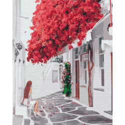 Mal efter tal - Bright Bougainvillea - blomster