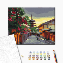 Mal efter tal - Evening in Kyoto