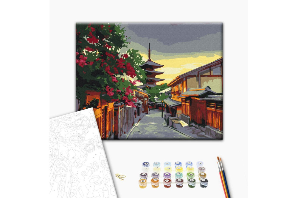 Mal efter tal - Evening in Kyoto