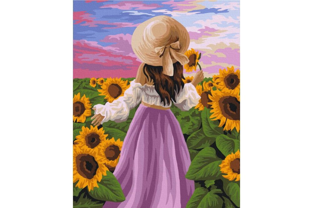 Mal efter tal - Lady in sunflowers - mennesker