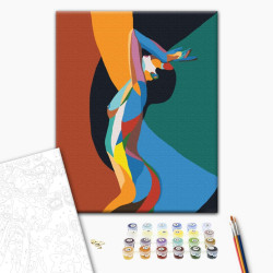 Mal efter tal - Rainbow nude