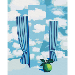Mal efter tal - Rene Magritte "Sky" - abstraktion