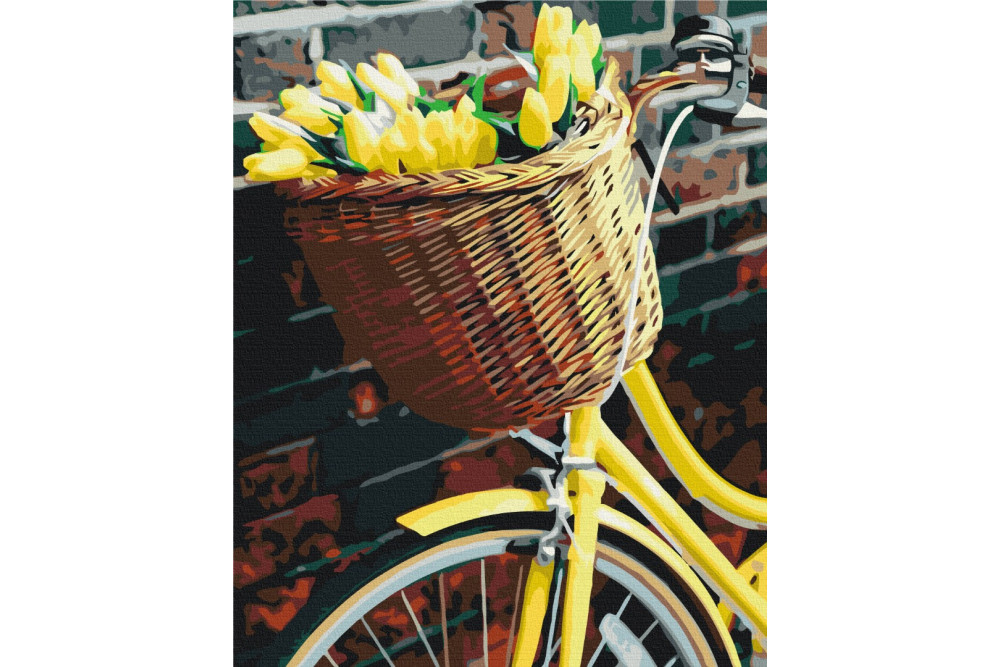 Mal efter tal - Basket for tulips - blomster