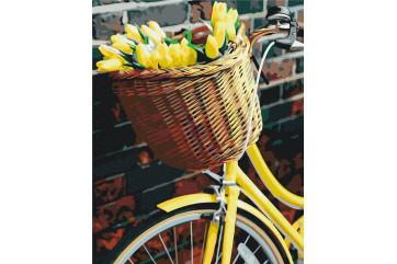 Mal efter tal - Basket for tulips - blomster