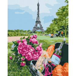 Mal efter tal - Picnic on the Champs Elysees - blomster