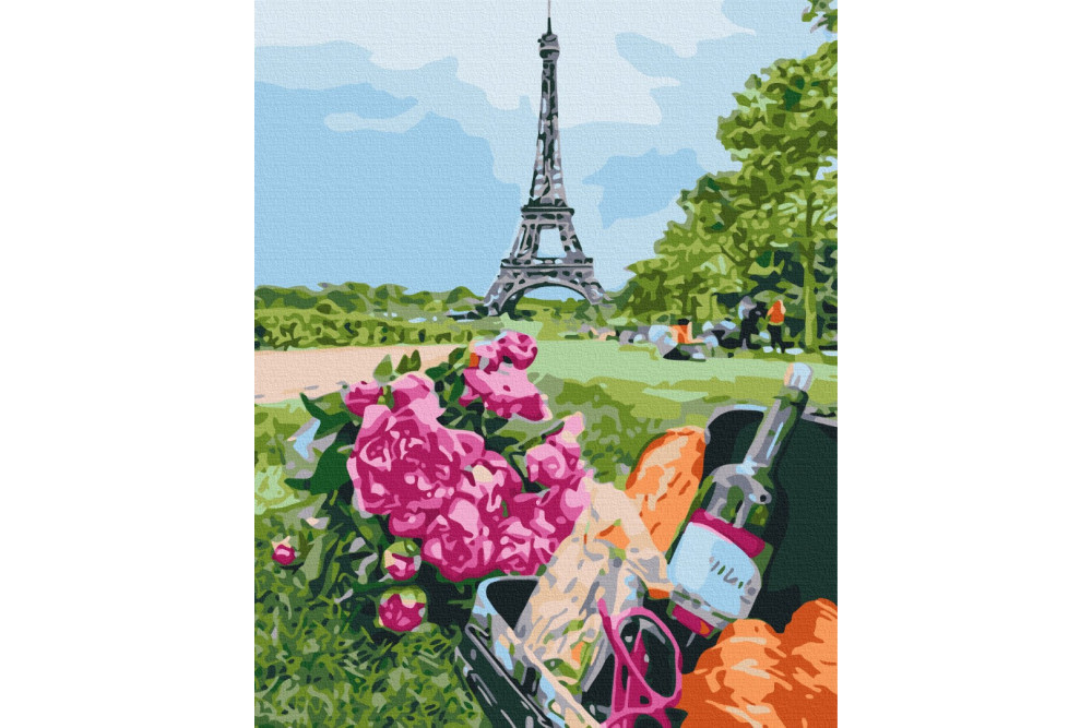 Mal efter tal - Picnic on the Champs Elysees - blomster