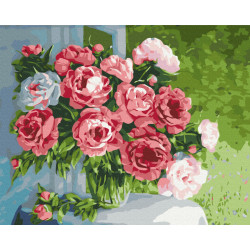 Mal efter tal - Home peonies - blomster