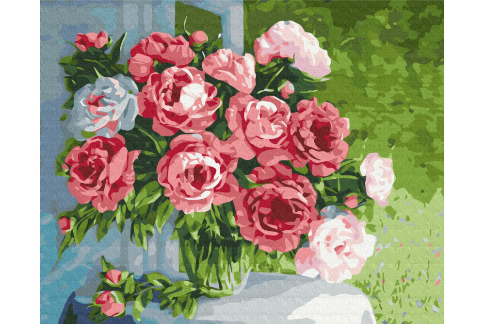 Mal efter tal - Home peonies - blomster