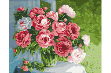 Mal efter tal - Home peonies - blomster
