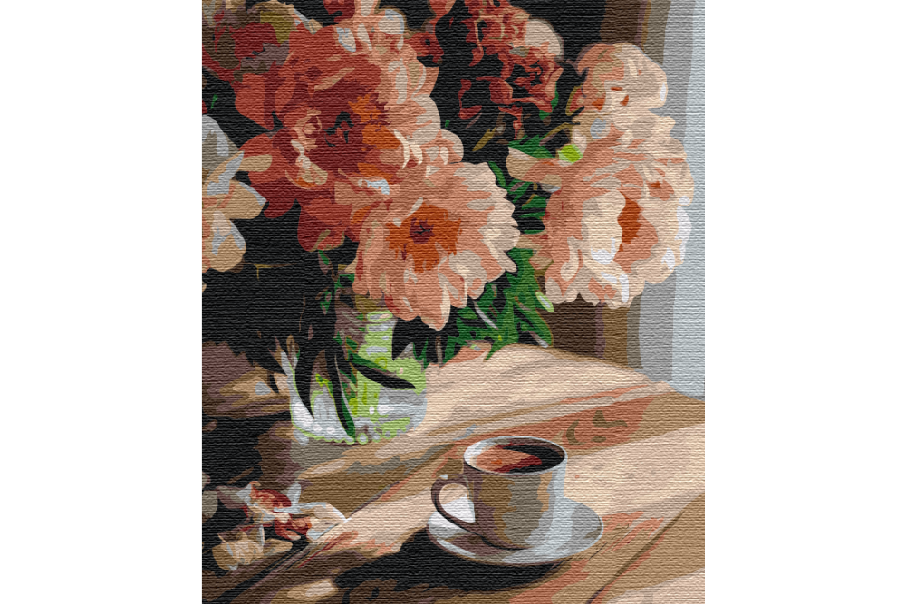 Mal efter tal - Coffee with the smell of peonies - blomster