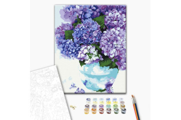 Mal efter tal - Hydrangea in a heavenly pot