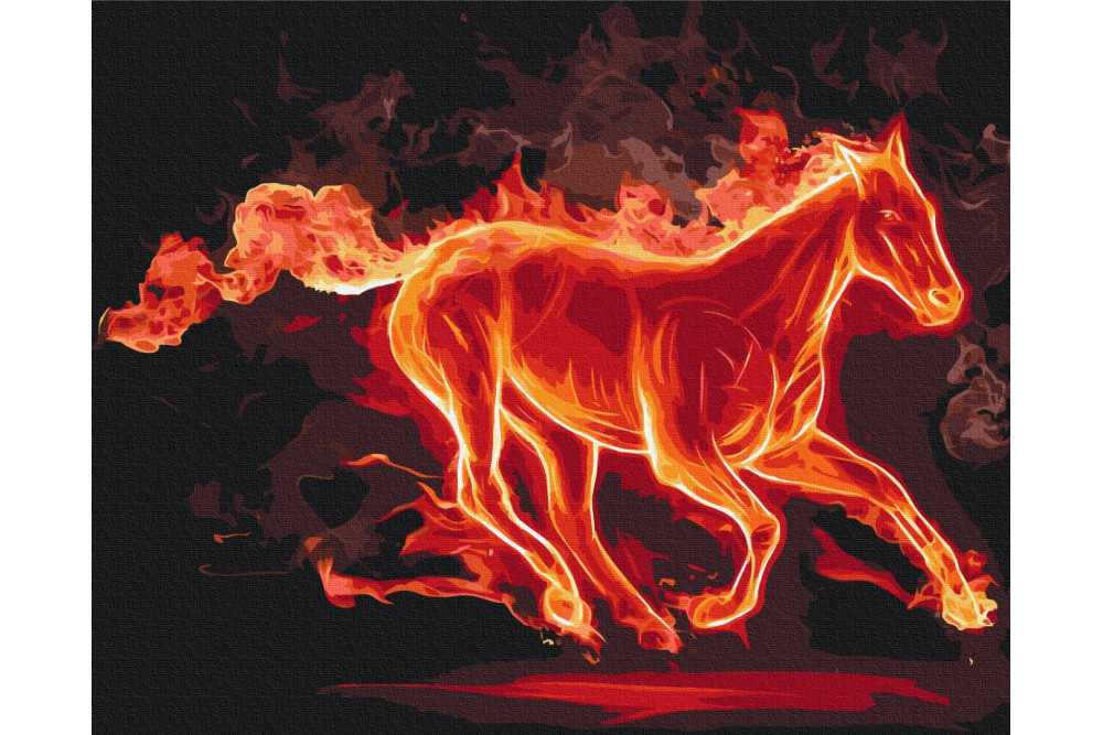 Mal efter tal - Fire horse - dyr