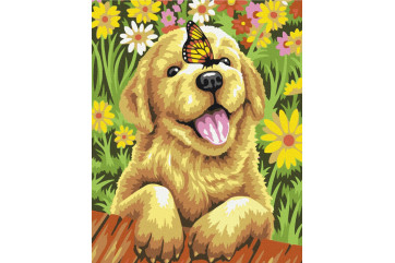 Mal efter tal - Joyful puppy - dyr