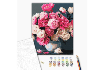 Mal efter tal - Bouquet of pink joys