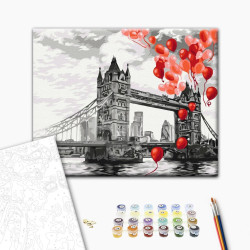 Mal efter tal - Balloons over Tower Bridge