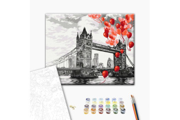 Mal efter tal - Balloons over Tower Bridge