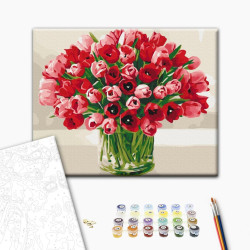 Mal efter tal - Bouquet of tulips for your beloved