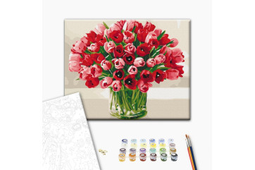 Mal efter tal - Bouquet of tulips for your beloved