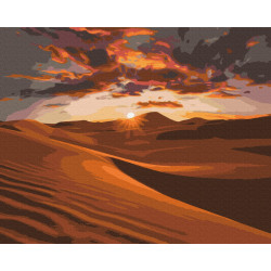 Mal efter tal - Sunset in the desert - landskaber
