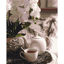 Mal efter tal - Tea party in orchids - mad og drikke