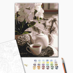 Mal efter tal - Tea party in orchids