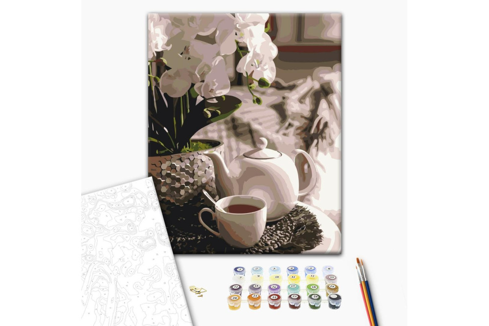 Mal efter tal - Tea party in orchids