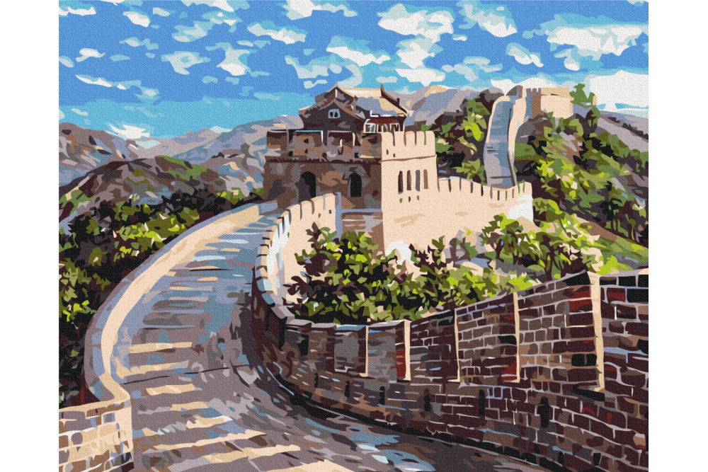 Mal efter tal - Great Wall of China - landskaber