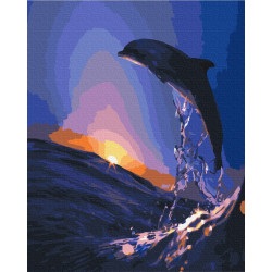 Mal efter tal - Sunset dolphin - dyr