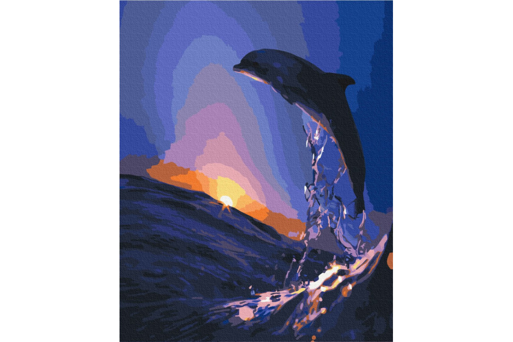 Mal efter tal - Sunset dolphin - dyr